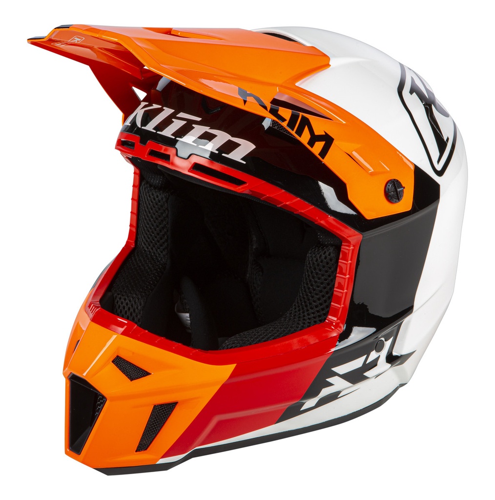 [3110-000-150-019 ] Klim F3 Helmet ECE/DOT XL Prizm Orange Krush