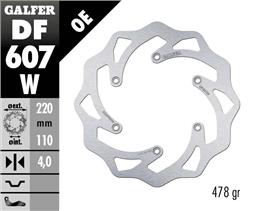 [DF607W] Galfer задній гальмівний диск WAVE FIXED КТМ/Husqvarna 220x4mm