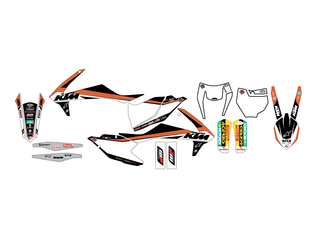 Blackbird комплект графіки Replica Trofeo KTM SX-SXF 16-18 / EXC 17-19
