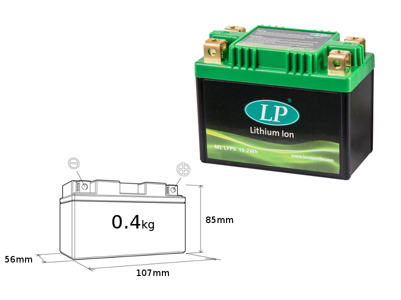 Акумулятор LP LFP7 (107X56X85)(24 WH) чорний 