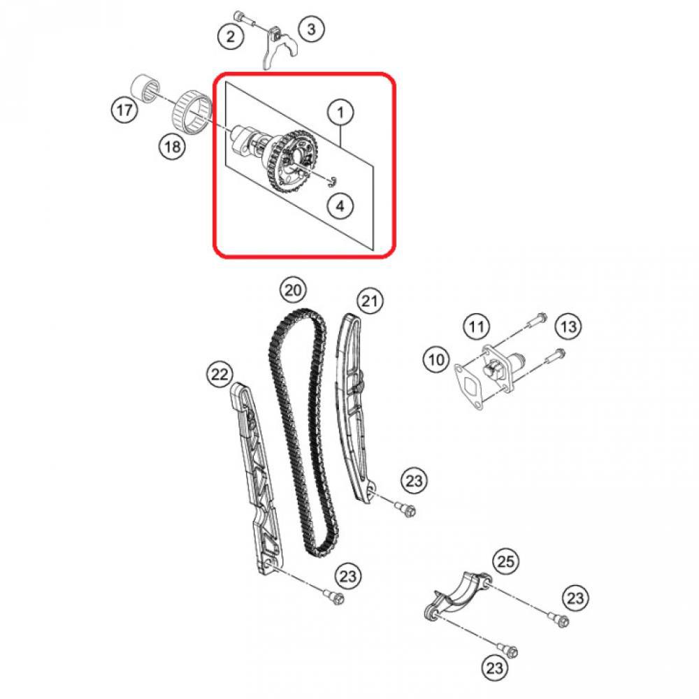 [78136010033] KTM OEM розпридільний вал EXC 450 14-16