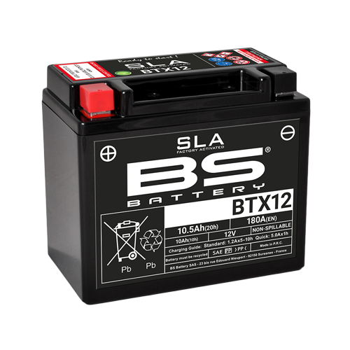 [300680] Акумулятор BS BTX12 SLA (150 x 87 x 130) (12V 10.5Ah) чорний 300680																									