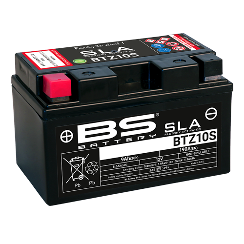 [300636-1] Акумулятор BS BTZ10S SLA (150 x 88 x 93) (12V 9Ah) чорний 300636-1																								