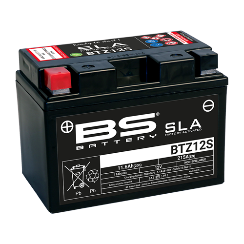 [300637-1] Акумулятор BS BTZ12S SLA (150 x 88 x 110) (12V 11.6Ah) чорний 300637-1																										