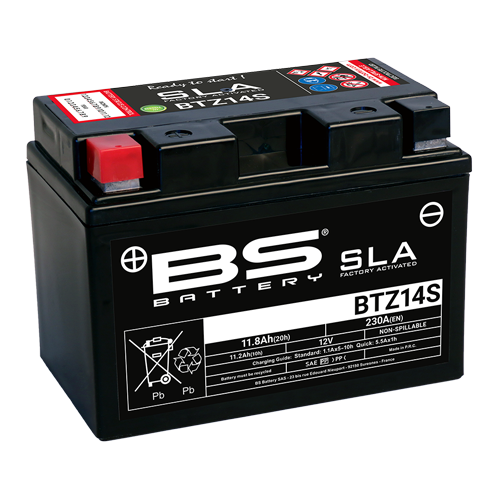 [300638-1] Акумулятор BS BTZ14S SLA (150 x 88 x 110) (12V 11.8Ah) чорний 300638-1																									