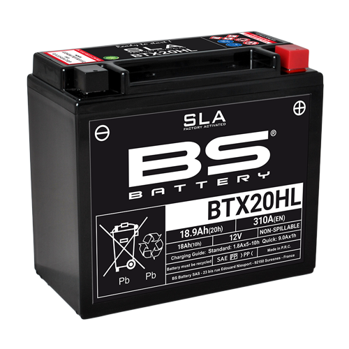 [300883] Акумулятор BS BTX20HL SLA Max (176 x 87 x 154) (12V 21.1Ah)	чорний 300883 																								