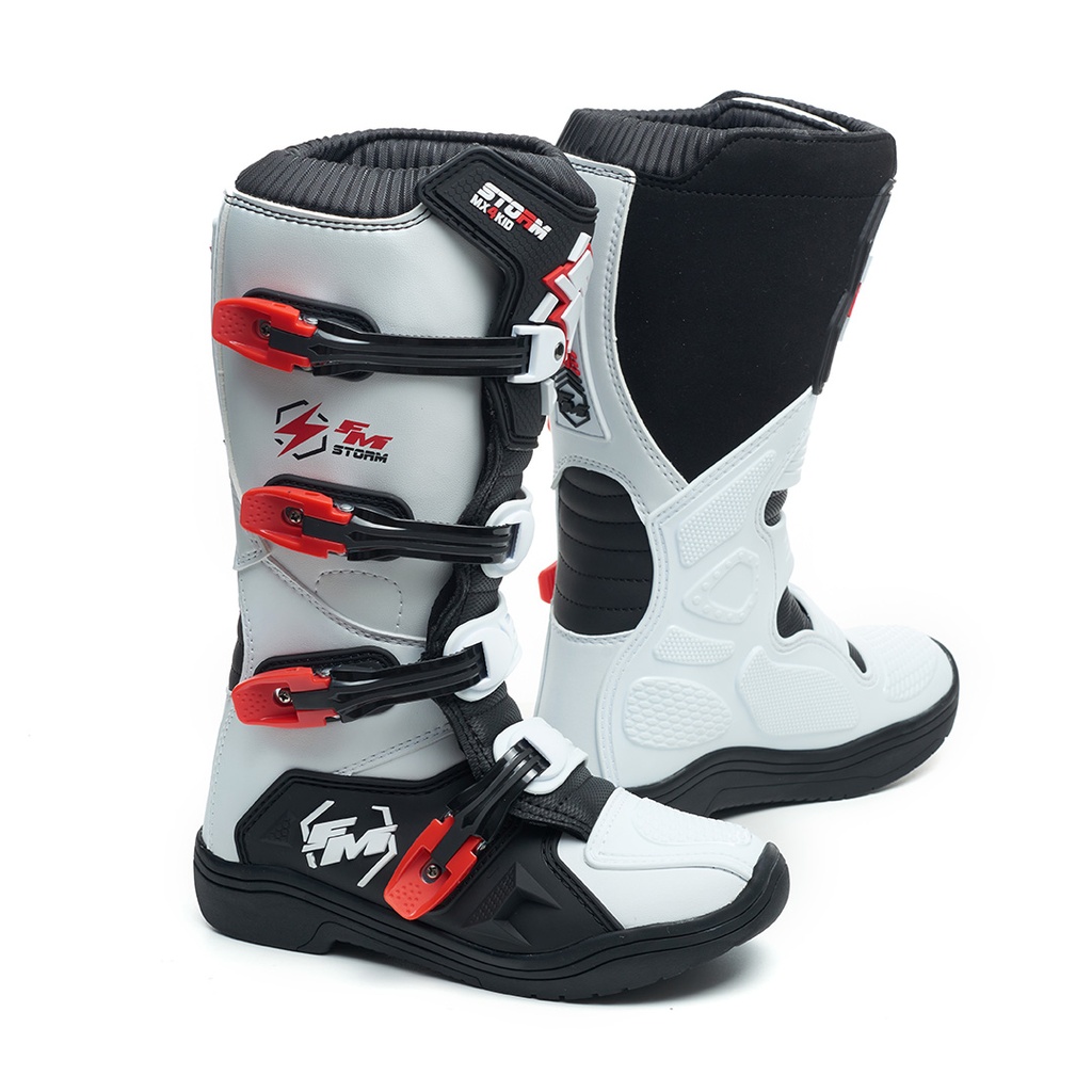 [ST7STORM] FM BOOTS STORM KID BLACK-WHITE 37 38 39