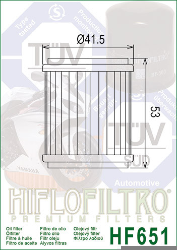 [HF651] Hiflo масляний фільтр KTM 