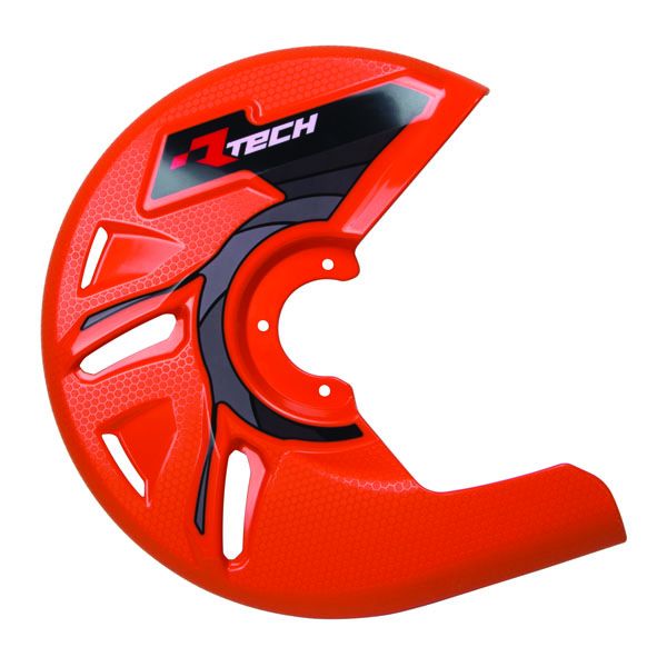 [R-DISCPTAR000 ] RTech Universal Brake Disk Protector Front Neon Orange