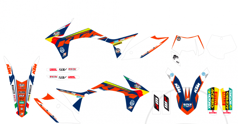 Blackbird комплект графіки Replica Trofeo 2018 KTM SX-SXF 11-12 / EXC 12-13