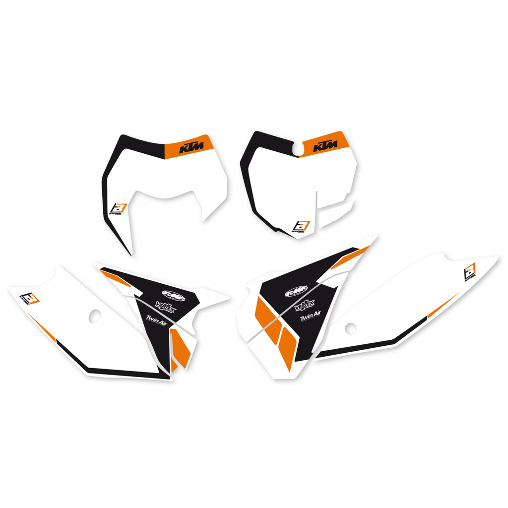 Blackbird наклейки під номер (табличка + задні боковинки) KTM SX-SXF 13-15 / EXC 14-16