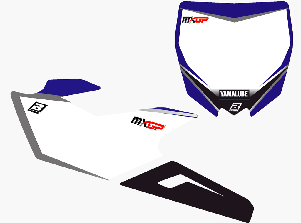 Blackbird наклейки під номер (табличка + задні боковинки) Factory Racing Yamaha YZF 250 14-18