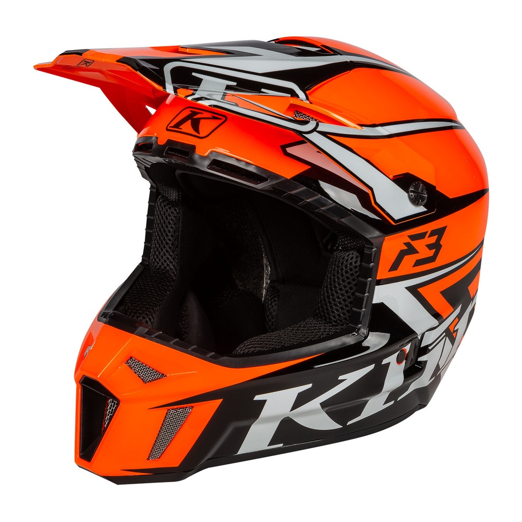 [3769-001-150-004 ] Klim F3 Helmet ECE XL Stark Strike Orange