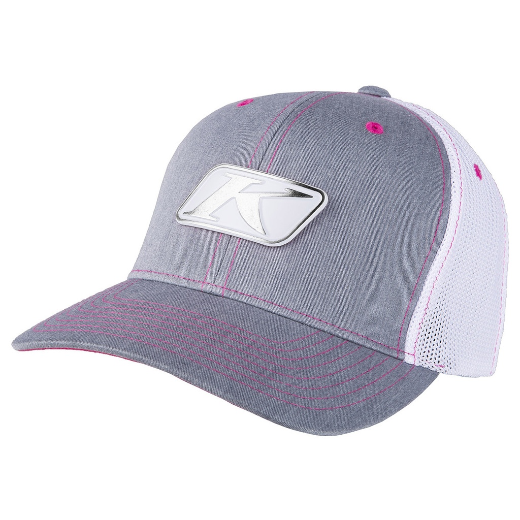 [3723-001-000-600 ] Klim Icon Snap Hat Heathered Gray - White
