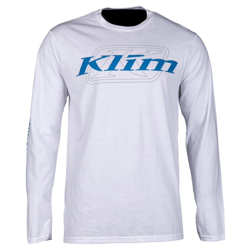[3791-000-140-800 ] Klim K Corp LS T LG White - Vivid Blue